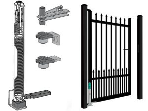 Петли pivot с встроенным скрытым доводчиком Nitto CenterHang AFD-14 для тяжелых калиток, дверей ворот