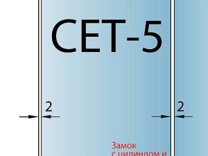 СЕТ-5 => К-т фурнитуры для стеклянных дверей типа Dorma РТ Universal Light