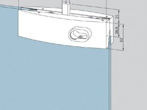 Замок нижний для дверей из стекла Dorma Arcos US10