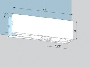 Петля нижняя для маятниковых дверей из стекла типа Dorma