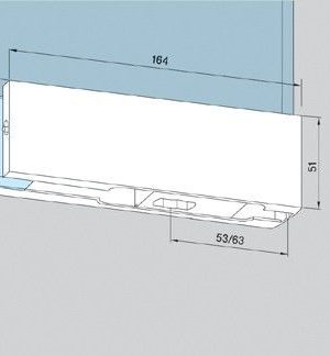 Петля нижняя для маятниковых дверей из стекла типа Dorma