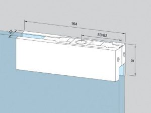 Петля верхняя для маятниковых дверей из стекла Dorma