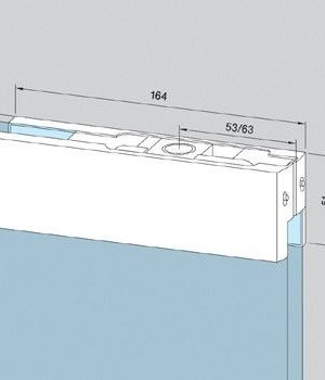 Петля верхняя для маятниковых дверей из стекла Dorma