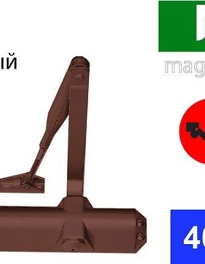 Доводчик NHN-350 дверной универсальный для пвх, алюминиевых металлических пластиковых дверей 40-100 кг. Дотягувач довідник замикач
