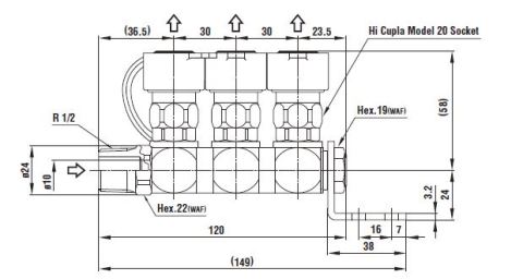 Гнізда шарнірні мульти-портовые БРС соединения (ШРЗ) Rotary Line Cupla