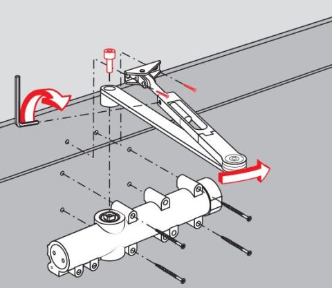 Рычаг доводчика дверного соединительное колено, ножницы, лапка, кронштейн для моделей, типов, видов, серии Dorma TS-71, TS-72, TS-73, TS-83. Важель зєднувальний дотягувача, довідника механізма дверей.