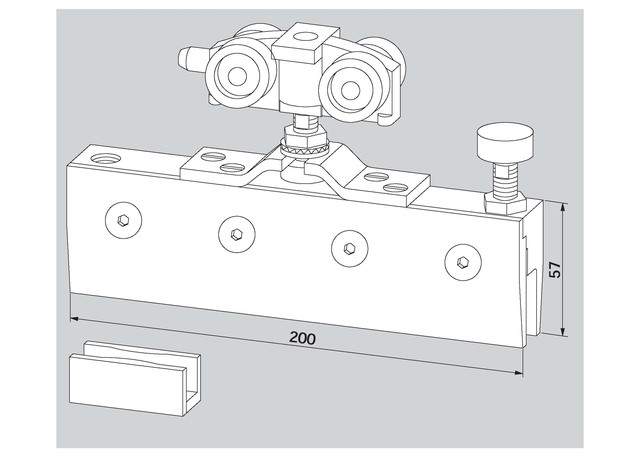 Система Розсувних Скляних Дверей Dorma RS120