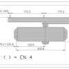 Доводчик (дотягувач, door closer) NHN-350GL, Kenwa