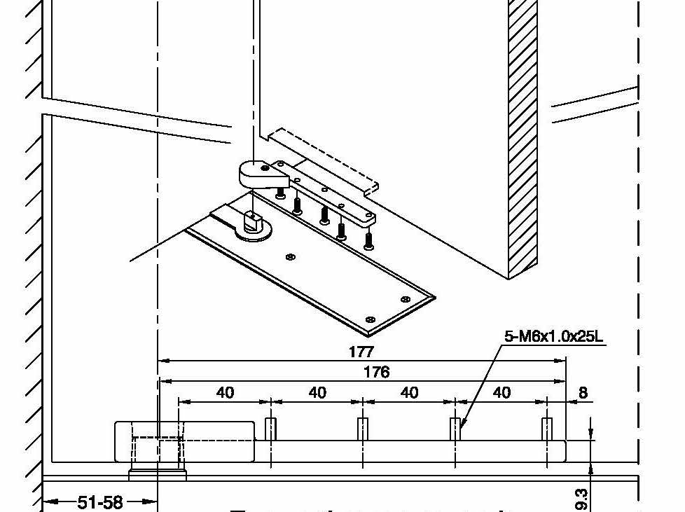Петли осевые NHN Offset маятниковых дверей pivot door hinge Завіси осьові NHN Offset дверей pivot