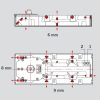 Доводчик дотягувач маятниковых дверей Dorma BTS-65 EN3 напольный нижний підлоговий. Размер и габариты