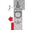 Доводчик врезной NHN-1013 скрытый. Дотягувач довідник скритий. Concealed Hidden Invisible in Door Closer. Installation mounting dimension.