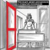 Фіксація відкритого положення дверей Рычаг тяга ножницы - Фиксация открытого положения доводчика дверей фоп hold open