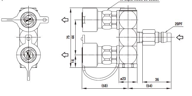 Гнізда шарнірні мульти-портовые БРС соединения (ШРЗ) Rotary Line Cupla