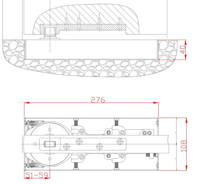 Размеры_Доводчика NHN650 kenwa. Габаритные размеры доводчика напольного маятникового NHN-650. Підлоговий механізм закриття зачинення дверей