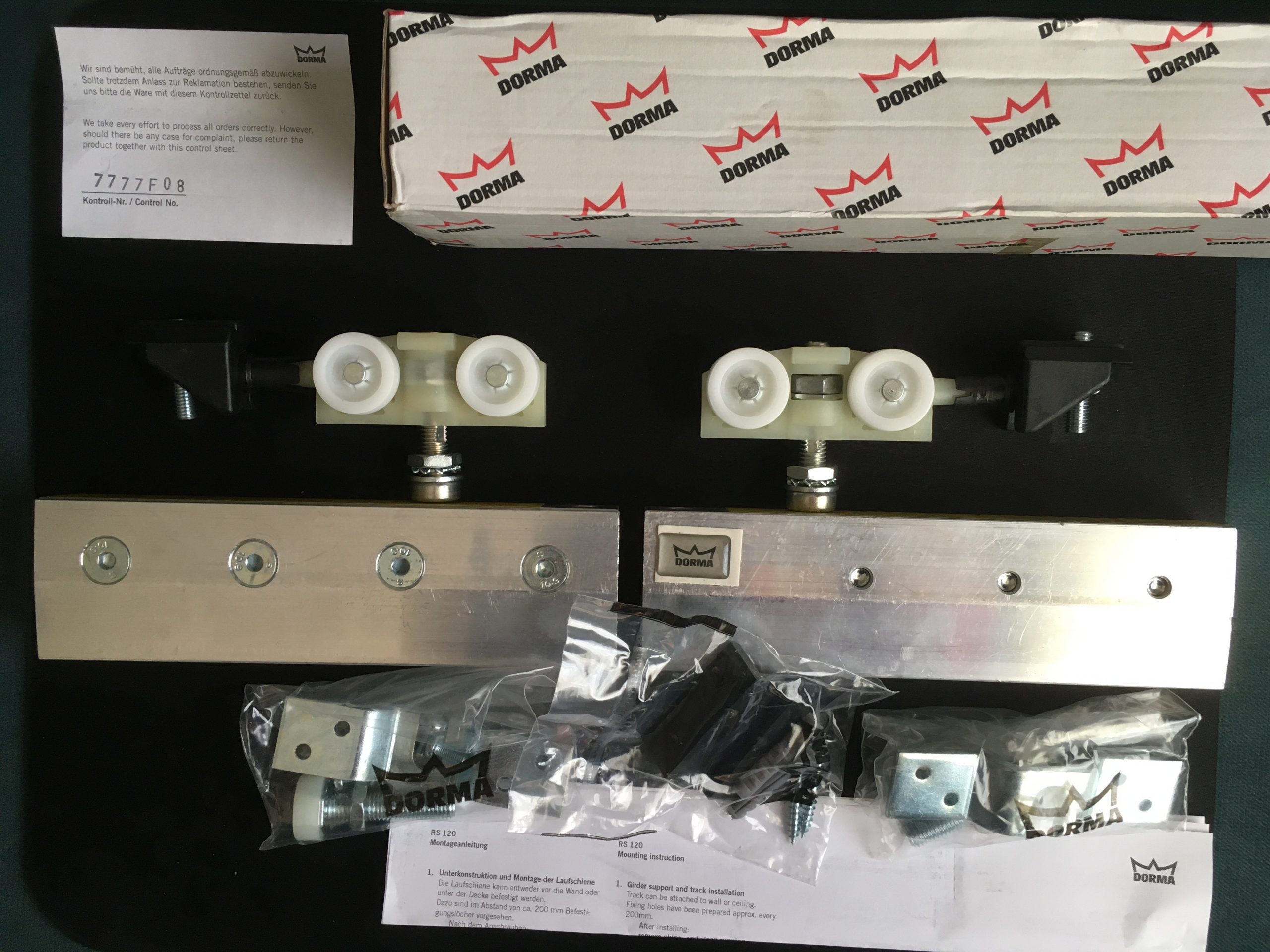 Ролики раздвижных дверей Dorma RS-120 ремкомплект сервиса ремонта обслуживания замены