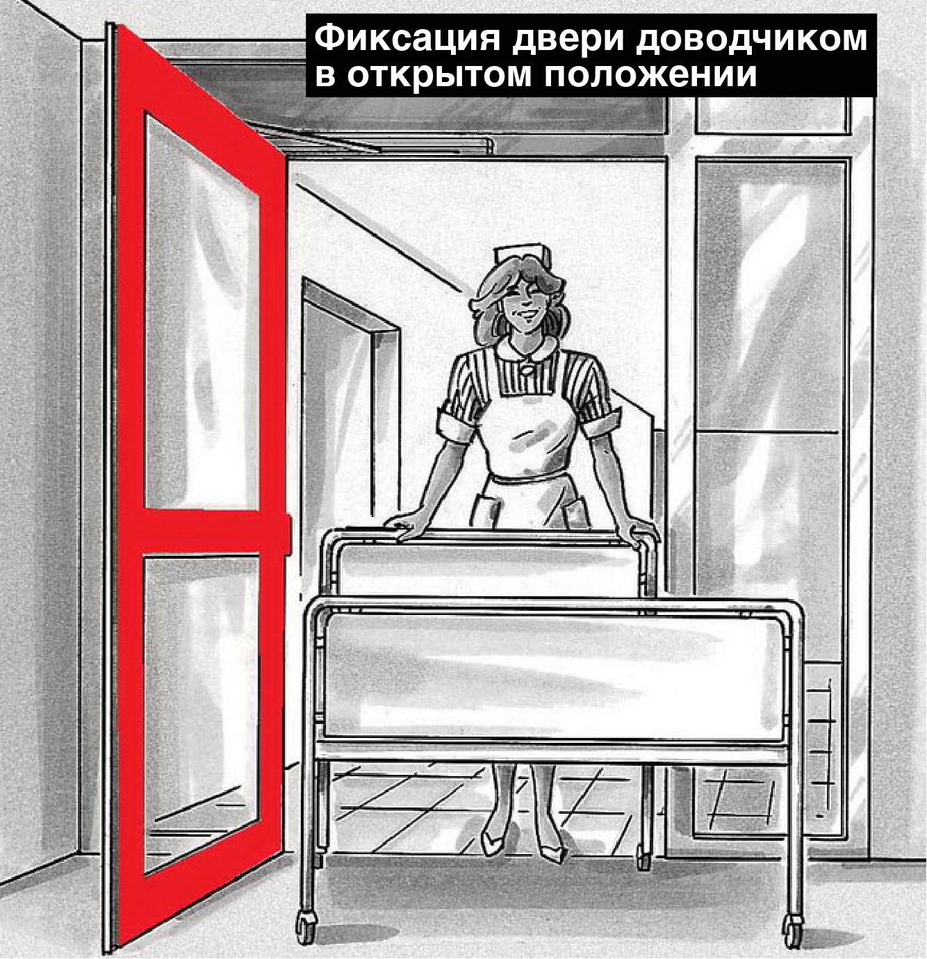 Рычаг тяга ножницы - Фиксация открытого положения доводчика дверей фоп hold open