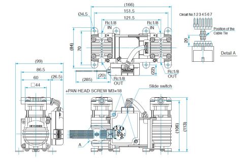 Вакуумна помпа, компресор Medo DP0410T-Y1, Nitto Kohki pump compressor