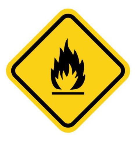Легковоспламеняющее вещество Flammable Sign