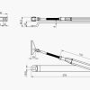 Рычаг тяга ножницы доводчика Door Closer Arm Dimension