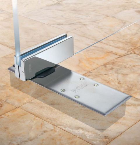 Заміна ремонт RYOBI Floor Spring Hinge Double Action Door Closer Bodentürschließer регулювання механізму підлогового нижнього доводки маятникових скляних дверей. Замена, регулировка доводчика