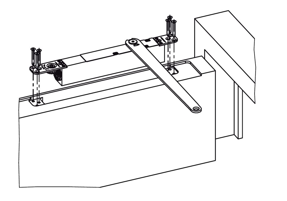 Доводчик Врізний Встроенный G-U-VTS-735 Concealed Hidden Invisible Door Closer Unsichtbares Türschließer VTS 735/4 mit Gleitschiene. The Project Product Mount Install.